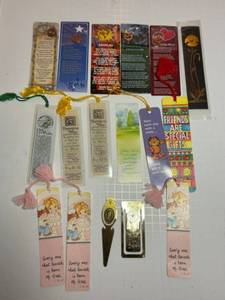 lot 77 image: Collection of 17 Assorted Bookmarks and Collectible Punched Penny Souvenir Bookmarks