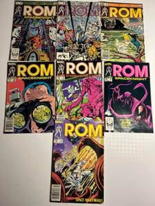 lot 98 image: Collection of 7 Marvel Comics ROM Spaceknight Issues