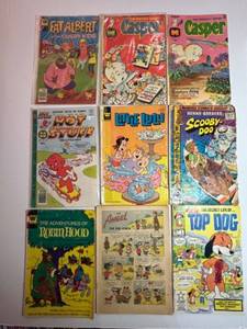 lot 101 image: Collection of 9 Vintage Comic Books Featuring Classic Characters