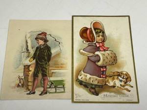 lot 111 image: Pair of Victorian Advertising Trade Cards 1880s