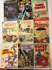 lot 119 image: Collection of 9 Vintage Comic Books Including Adventures of Homer Ghost