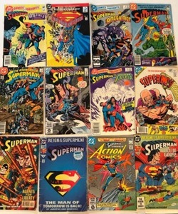 lot 120 image: Lot of 12 Vintage Superman Comic Books