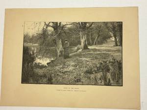 lot 124 image: Antique Engraving Alone by the Broad by Alfred Parsons