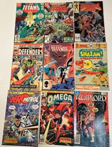 lot 327 image: Collection of 9 Vintage Comic Books Including The Warlord and Omega The Unknown