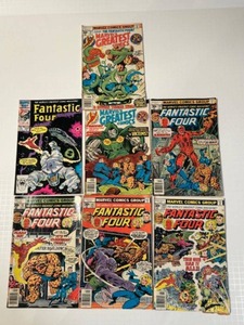 lot 333 image: Collection of 7 Vintage Marvel Fantastic Four Comic Books