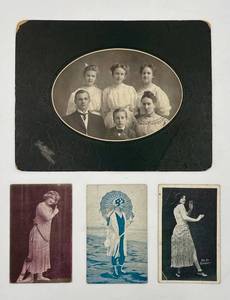 lot 300 image: Collection of Vintage Postcards and Family Portrait
