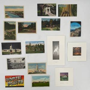 lot 301 image: Assorted Vintage Postcard Collection featuring Scenic Landmarks
