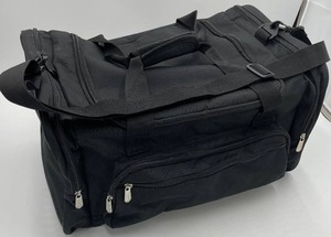 lot 287 image: Black Travel Duffle Bag 20 x 19 x 10 with Multiple Zipper Compartments