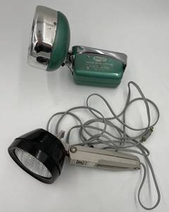 lot 293 image: Lot of Vintage Bright Star Sealed Beam Lantern and GEERM Work Light