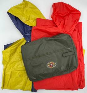 lot 323 image: Rain Gear Stearns 2 Piece Set, Weather-Rite Rain Jacket, and Poncho with Hood
