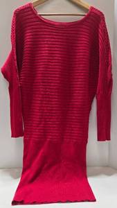 lot 224 image: Vintage 90s Red Venus Womens Knit Sweater Dress Size Large
