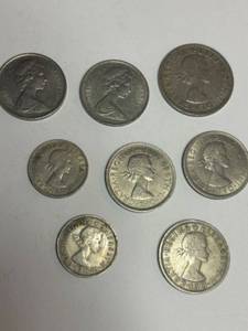 lot 352 image: Set of 8 Collectible British Coins from 1961-1966