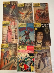 lot 364 image: Set of 9 Classics Illustrated Vintage Comic Books