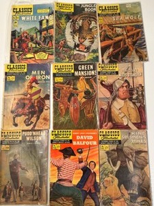 lot 366 image: Set of 9 Classics Illustrated Comic Books