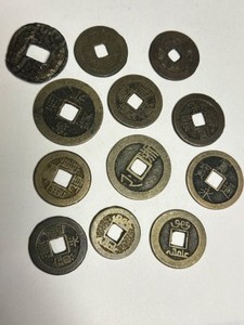 lot 394 image: 28 Asian Chinese Japanese Korean Charm Coins, Cash Coins, Amulet Coins, Tokens