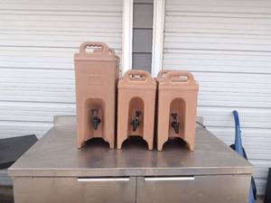 lot 6 image: Set of 3 Commercial Insulated Beverage Dispensers
