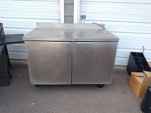 lot 27 image: Commercial Stainless Steel Refrigerated Prep Table