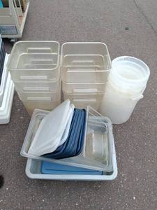 lot 47 image: Assorted Stackable Storage Containers with Lids