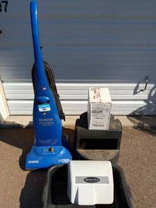 lot 60 image: Eureka Boss SmartVac Upright Vacuum Cleaner, step stool,