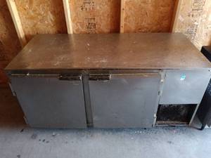 lot 69 image: Used Commercial Stainless Steel Refrigerator with Dual Doors