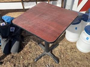 lot 26 image: Commercial Dining Table & 6 Chairs Set
