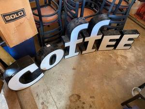 lot 34 image: Illuminated Coffee Sign Letters