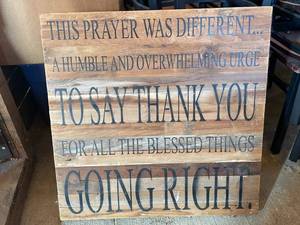 lot 49 image: Inspirational Wooden Wall Sign