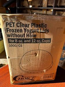 lot 53 image: Choice PET Clear Plastic Yogurt Lids 1000Ct