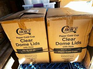 lot 61 image: Choice Clear Dome Lids 1000Case