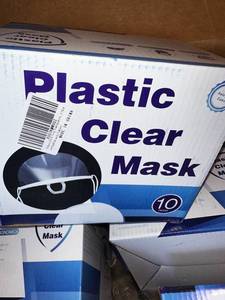 lot 62 image: Plastic Clear Masks (10 Pack)