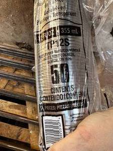 lot 72 image: 50 Clear PET Cups 20oz Cold Drink