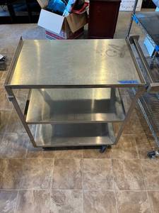 lot 123C image: Stainless Steel Utility Cart