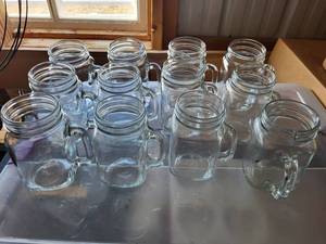 lot 160C image: 12 Acopa 16 oz. Mason Drinking Jars