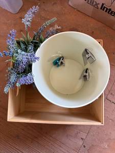 lot 170C image: Wooden Crate with Bucket and Lavender