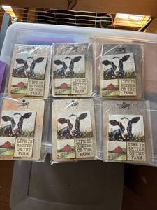 lot 187C image: Primitives by Kathy Farm Magnets Set
