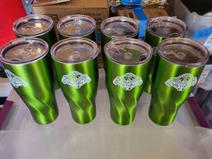 lot 191C image: Firefly Coffee Co. Green Tumblers Set