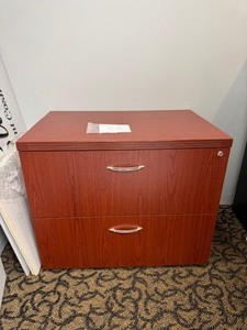 lot 23 image: 36 Locking 2-Drawer Lateral Filing Cabinet