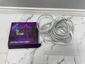 lot 33 image: New (Open Box) 33 LED Neon Rope Lights wRemote