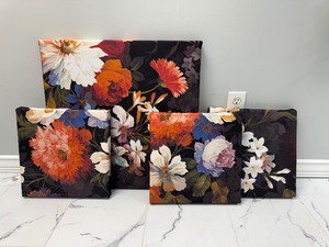 lot 46 image: (4) Piece Floral Wall Art