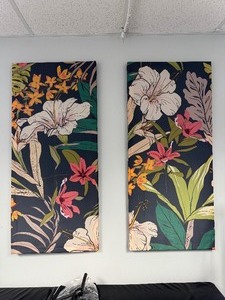 lot 47 image: (2) Piece Floral Wall Art
