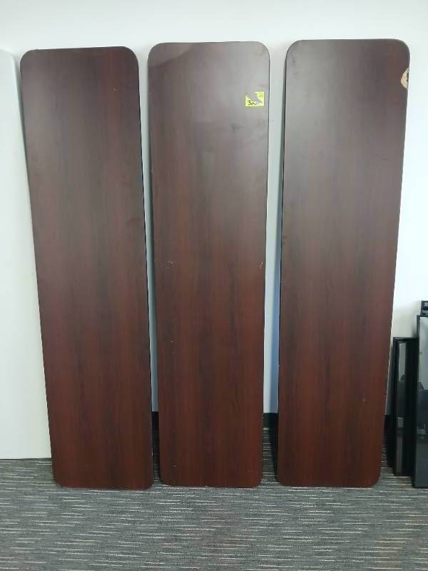 lot 11 image: Wooden folding tables x 3