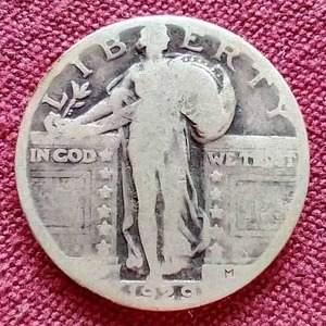 lot 1 image: 1929 Standing Liberty Quarter