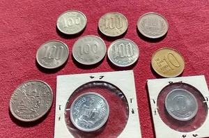 lot 7 image: (10) Vintage Asian Coins - (1) Silver