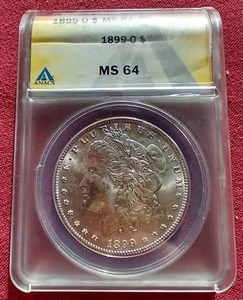 lot 12 image: 1899-O Morgan Dollar - ANACS MS64