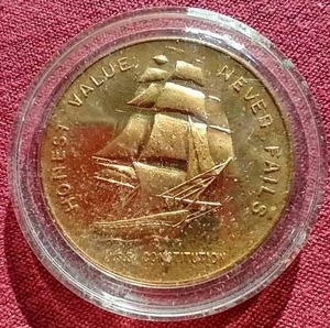 lot 13 image: 1886-1986 Statue of Liberty  U.S.S Constitution Medal