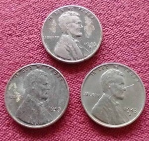 lot 21 image: 1943 Steel Pennies - PDS