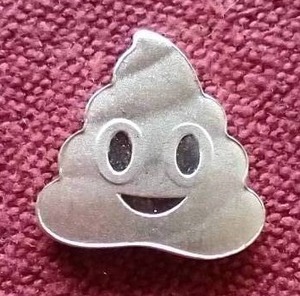 lot 25 image: 1 Gram Silver Poop Emoji