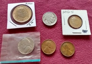 lot 27 image: Small American Coin Lot - Early Wheats, Buffalo, Proofs, Etc