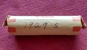 lot 35 image: 1929-S Wheat Penny Rolls