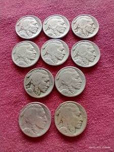 lot 45 image: (10) Buffalo Nickels